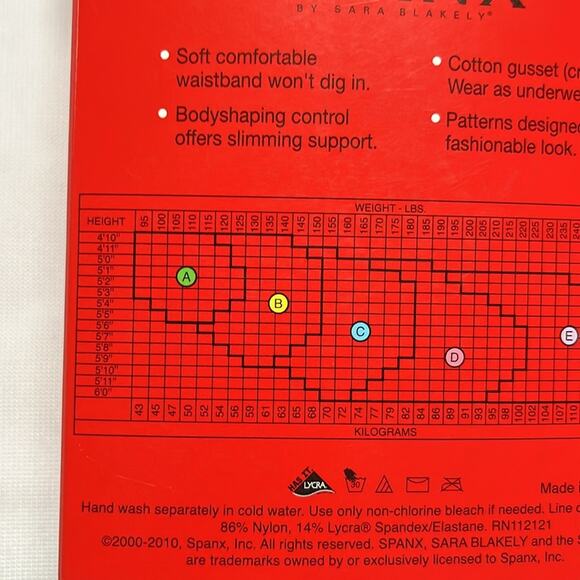 SPANX Patterned Bodyshaping Tight-End Tights Black Diamond Foil Size B - Picture 5 of 8